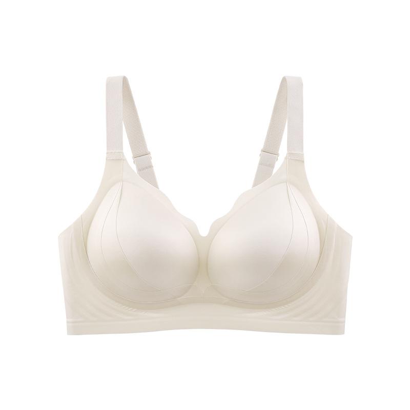Camellia Fragrance Seamless Underwear Women's Small Breasts Gather Soft Support Lift Large Breasts Show Small Anti-sagging Bra Cover