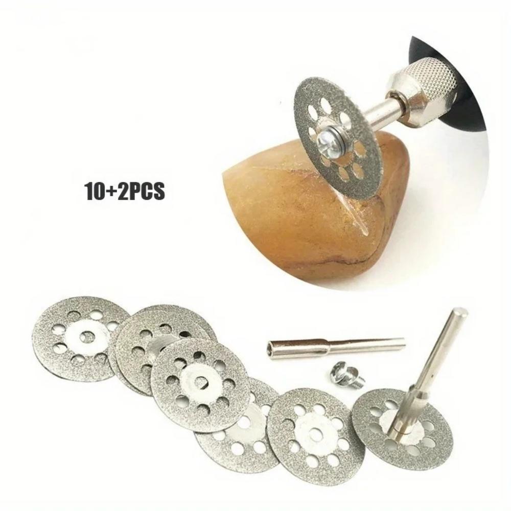 12Pcs/Set 22Mm Hss Circular Saw Blades Cutting Disc Set Metal Cut Off Wheel For Dremel Rotary Tool