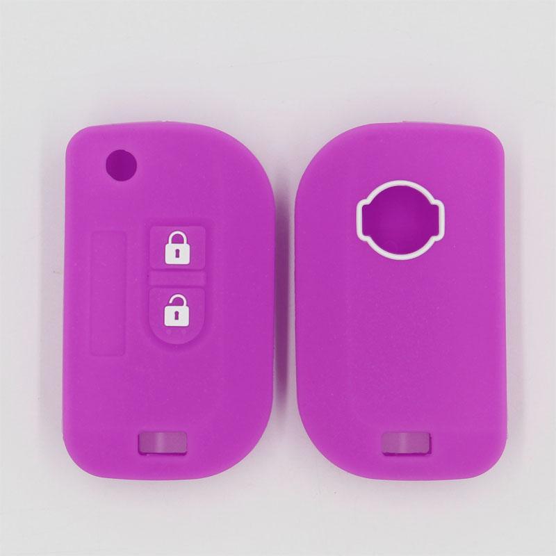 2 Button Silicone car Cover Flip Folding Key Shell Protector For Nissan Micra K12 Note Navara Qashqai PATHFINDER Keyless