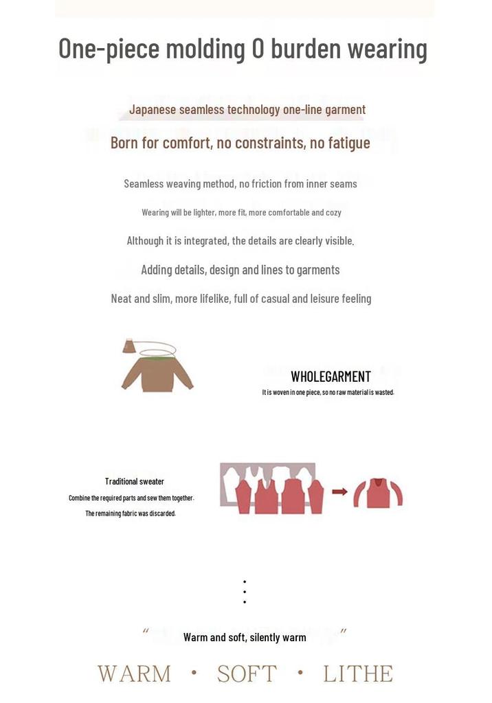 Women's Polka Dot Wool Sweater - Thick, Loose-Fit, Half-High Collar for Autumn and Winter Elegance