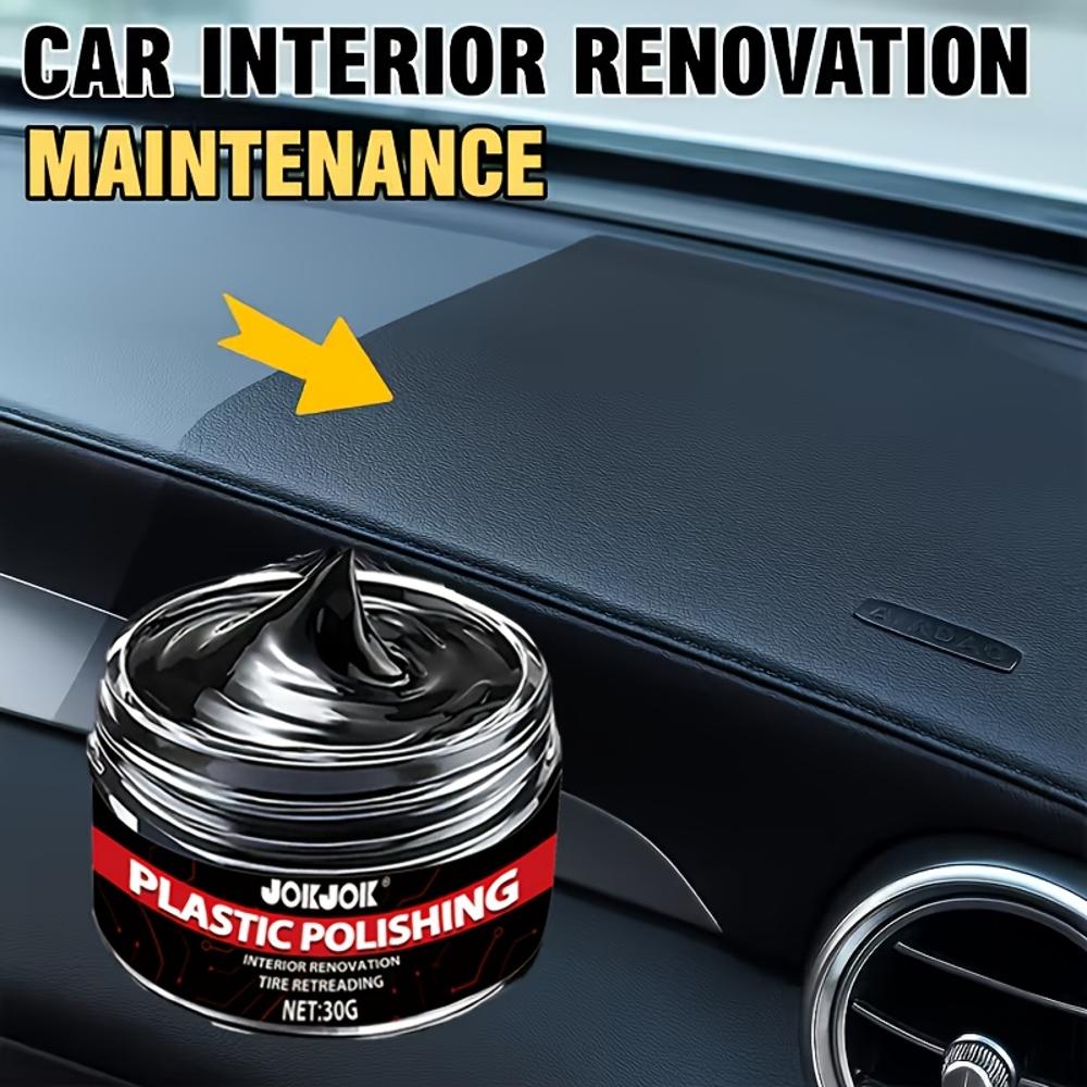 JOKJOK All-in-One Car & Plastic Polish Kit - Heavy-Duty Shine Wax, Black/Gloss Restorer, Tire & Trim Renewal, Scratch Remover Fo