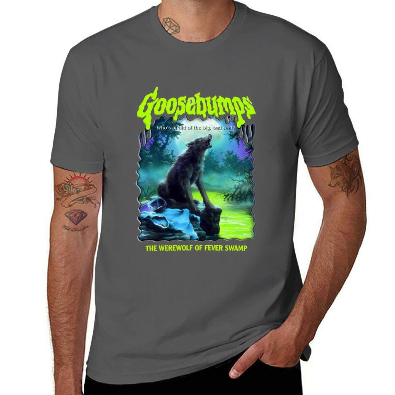 R.L. Stine Goosebumps Nightmare Halloween Werewolf Fever Swamp T-Shirt t shirt man designer t shirt custom print T-Shirt 4XL