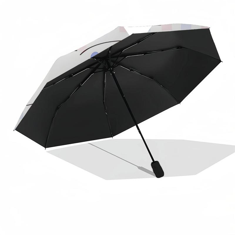 1pc Hello Kitty Automatic Opening/Closing Umbrella - Portable Three-Fold Design with 8-Bone Iron Frame, Outdoor, Gift for Fans, Travelers, Everyday Us