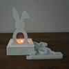 Rabbit Candle Holder Molds with Base for Making Easter Decorations Candle Holder Tealight Holder Table Ornament