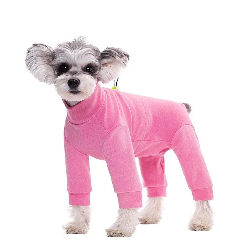 

Winter Dog Pets Clothing Jumpsuit Pajamas Small Dog Costume Rompers Yorkie Pomeranian Poodle Bichon Schnauzer Spitzbn Clothes XS（old） розовый