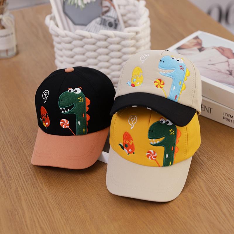Baby Cute Travel Leisure Dinosaur Matching Color Cap