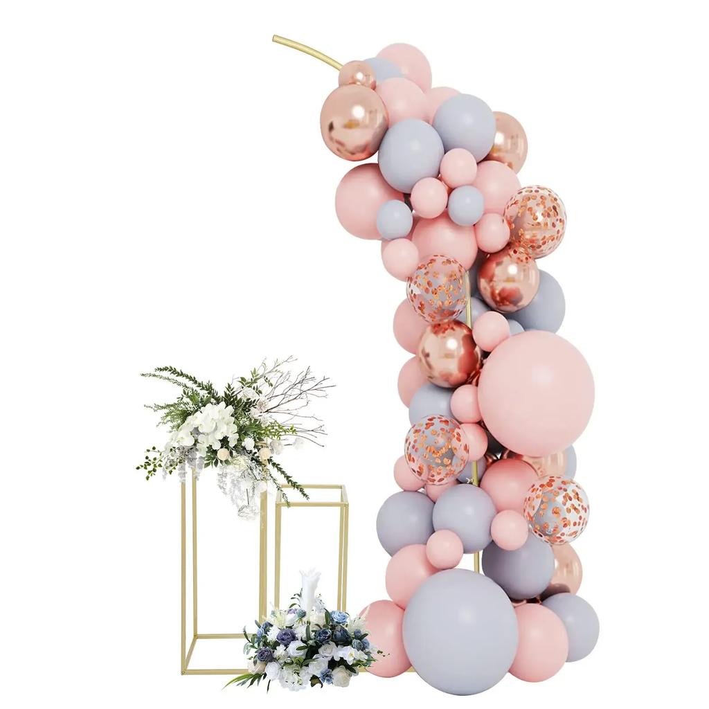 Arch Backdrop Stand with 2 Flower Stands & Balloon Arch Stand for Wedding Parties & Event Setups balloon arch kit