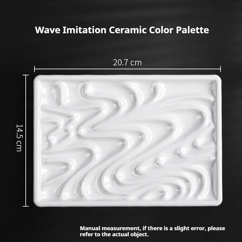 Borrence Paint Tray Palette Reusable Imitation Ceramic Paint Palette Tray for Artist Acrylic Watercolor Oil Painting DIY Craft