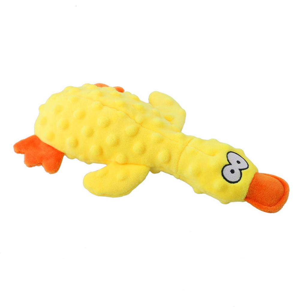 1/2Pcs Pet Plush Toy Dog Calming Duck Companion Sleeping Duck Toys Chew Toy Durable Squeaky for Puppy Pet Teeth Cleaning Chew