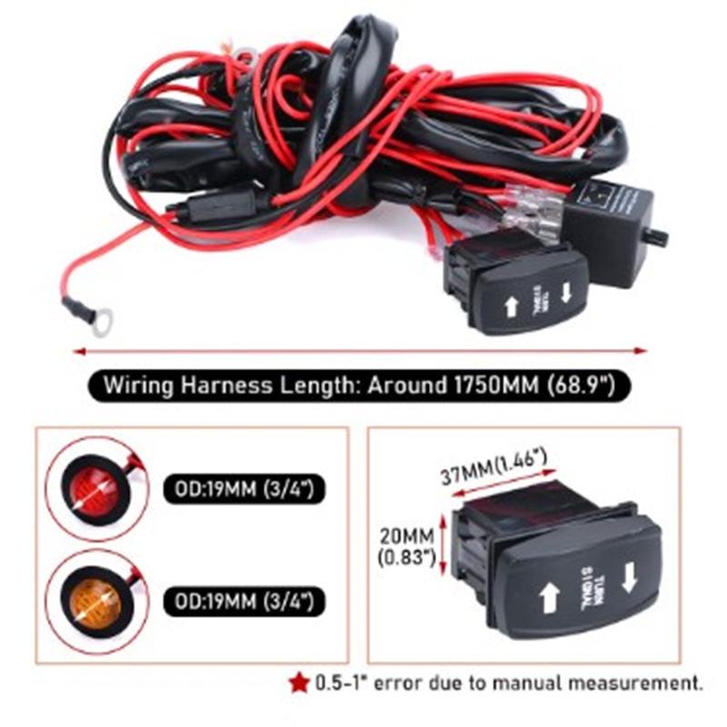 Universal ATV/UTV Turn Signal & Horn Kit with Flasher Relay for Vehicle Modification