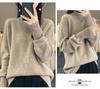 Women's 100% Wool Pullover Sweater, Half-High Neck, Thick Base Layer, New Autumn/Winter Style