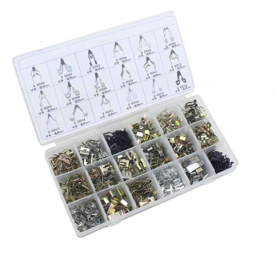 180Pcs Car DVD, Cd,dashboard Audio Center Console Panel Metal Fastener Mixed Rivet Box Set For All Auto Screw Clip...