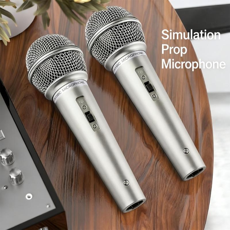 Props Microphones Fake Microphones Props Pretend Microphones Toy Microphones for Kids Toddler, Girls Toy for Teen Girl Gift