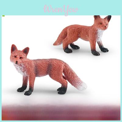 Forest Wildlife Fox Model Pvc Decorative Figurine For Kids Learning And Nature Display