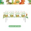 Dinosaur Birthday Decoration Party Supplies Set Cup Plate Tablecloth Dinosaur Balloons Happy Banner Cake Topper for Kids Favors