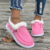 2025 Fall/Winter New Plush Wool Cotton Shoes Plus Size Women's Casual Women's Shoes
