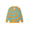 Li Ning Badfive Woven Long Sleeve Crew Neck Loose Checkered Sweater Men Sweater Zest-Orange Bachelor-Blue AMBS149-2