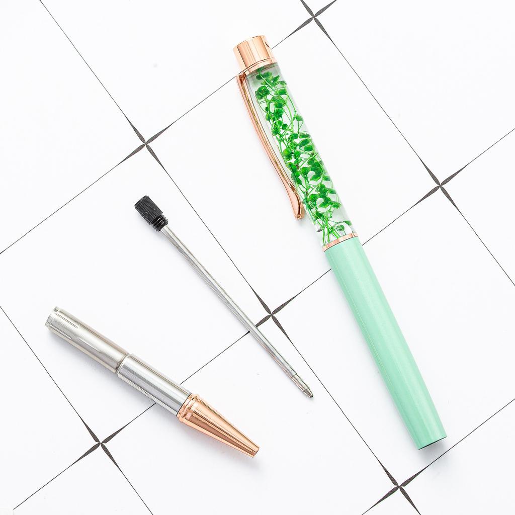 1 Pcs Flower Ballpoint Pen Metal Office School Stationery Gift Cute Clip Pens Pencils Writing Supplies