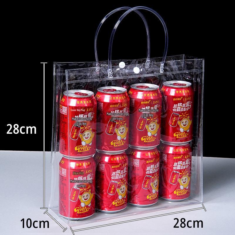 Custom Print PVC Transparent Tote Bag for Weddings and Gifts