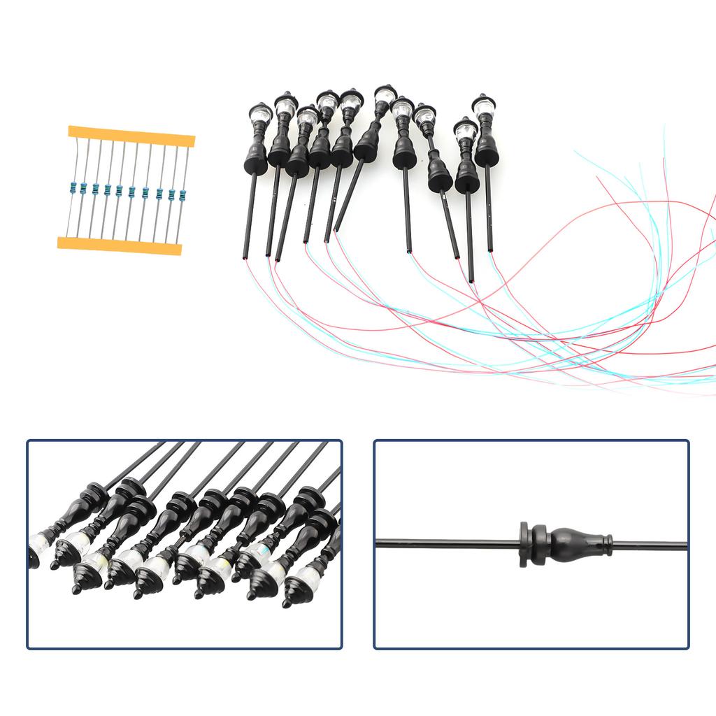 10pcs Model Railroad Train Lamp Posts Led Street Light Lamp High Quality