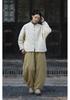 Women's Winter Ramie Quilted Jacket, Retro Stand Collar, Frog Closure