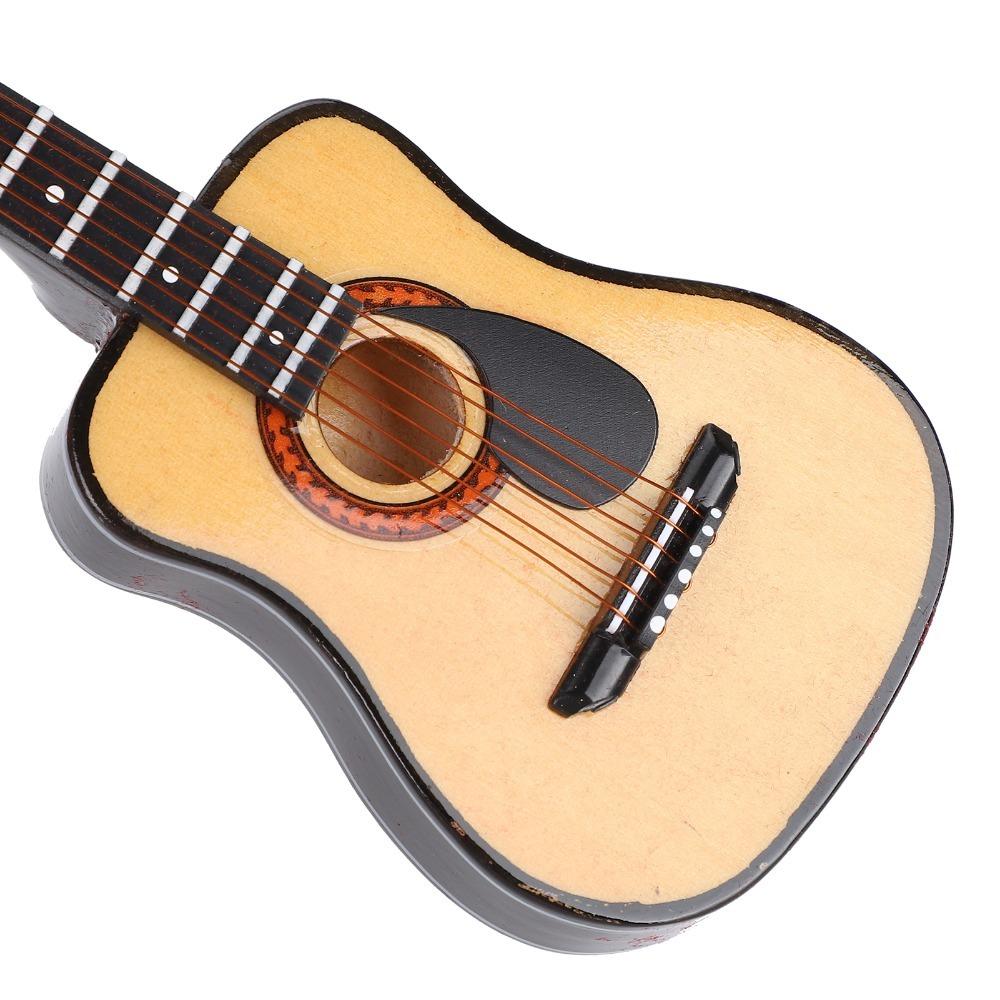 3pcs 15cm Size Miniature Guitar Model With Stand And Case Acoustic Guitar Ornament  Home Decor