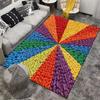 Tappeto Tappetino con Motivo a Maglia Arcobaleno - Tappetino Decorativo Colorato per la Casa Adatto per l'uso come antiscivolo per soggiorno camera da letto divani