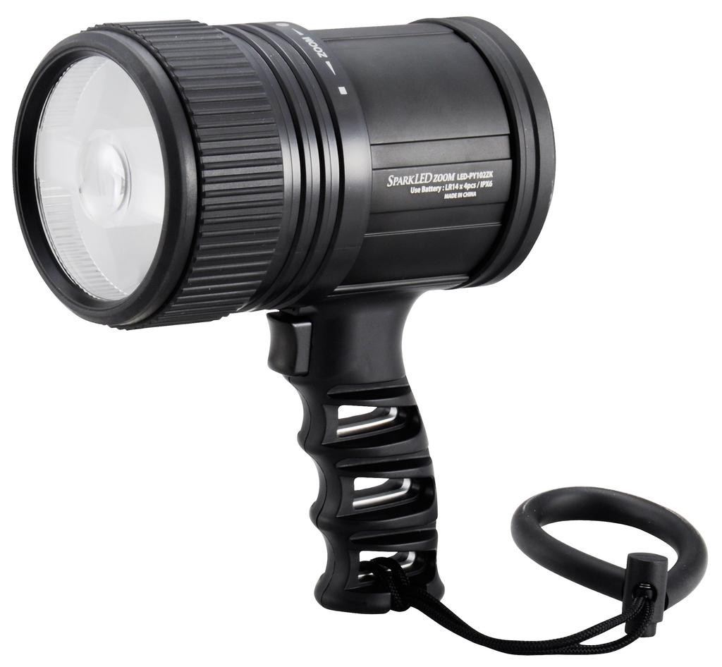 OHM Waterproof SPARK LED ZOOM Powerful Light with Focus Adjustment Function (07-7757)