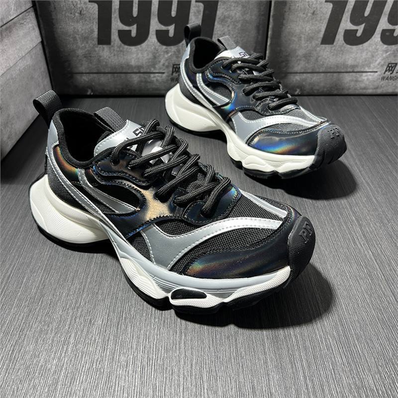 Summer new breathable and comfortable platform sports and leisure dad shoes 38 чёрный