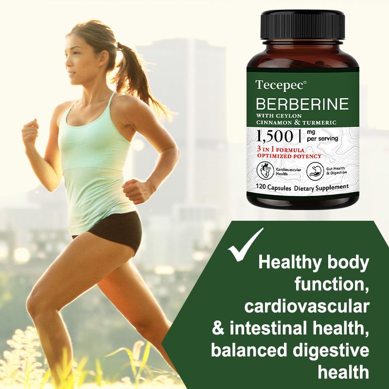 Berberine Complex Dietary Supplement, With Ceylon Cinnamon, Turmeric, 120 Capsules