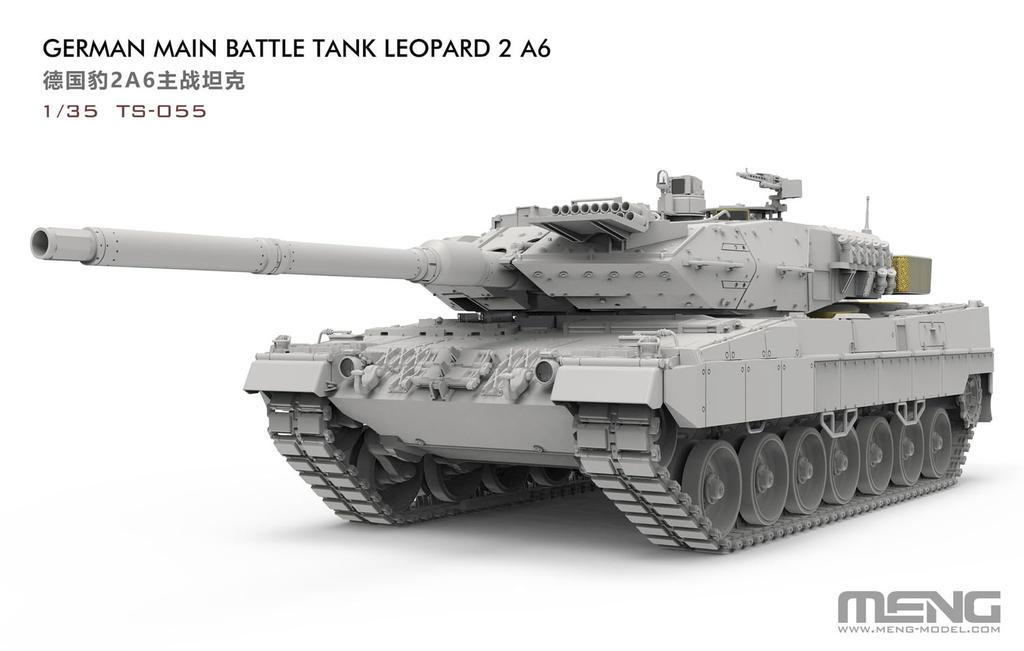 GSI Creos Monmodel 1/35 German Main Battle Tank Leopard 2A6 Plastic Model MTS055 (Tank)