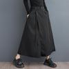 Black Plus Size Vintage High Waist Casual Loose Summer Wide Leg Skirt Pants Women Trousers