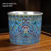 Chaxun 999 Gilt Silver Enamel Ceramic Teacup