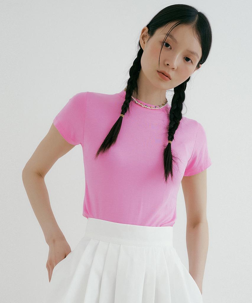 REORG Tir Basic T-Shirts Hot Pink
