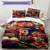 Lamine Yamal Football Graphic Bedding Set,Cozy Bed Linen for Teen Boys Bedroom Decoration,Perfect Birthday Gift,Washable Duvet Cover with Pillowcases,