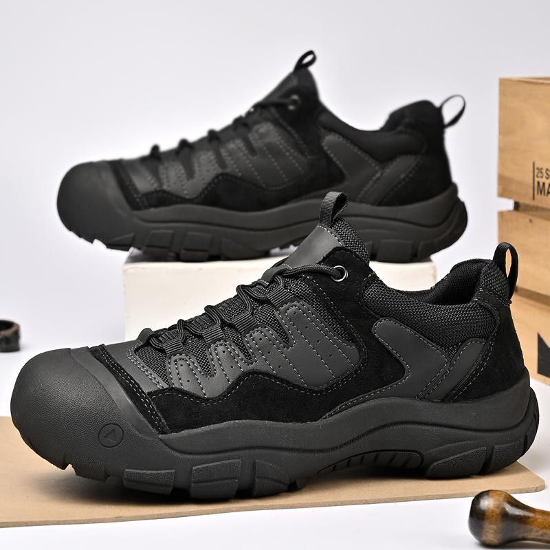 Brand Wear Resistant Leisure Men Mountaineering Shoes Anti-Slip Comfort Outdoor Sports Travel Shoes Genuine Leather Hiking Shoes