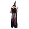 Halloween Electronic Witch Decoration, Life-size Hanging Witch Halloween Decoration, Scary Flying Electronic Witch For Halloween Decoration