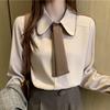 Long Sleeve Chiffon Blouse Shirt Blouse Women Blusas Mujer De Moda Turn Down Collar Office Blouse Tops Women Clothing