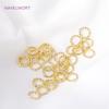 6/8/10/12MM 18K Gold Plated Brass Round Twist Closed Ring Connectors Accessories For DIY Jewelry Making Supplies Wholesale