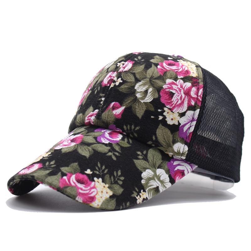 Hat women's summer tide outdoor net hat casual baseball cap summer visor hat cool hat sun hat cap