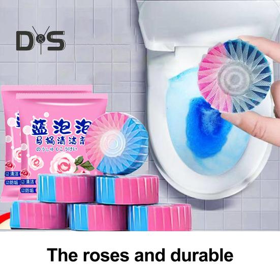10Pcs Toilet Tank Cleaner Tablets Two-Color Automatic Toilet Bowl Cleaners Long-Lasting Deodorizers Scent Toilet Block
