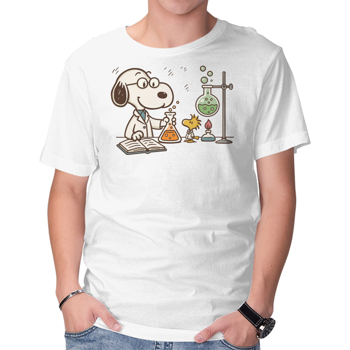 Unisex Crew Neck T-Shirt Let s Make Science Graphic Short Sleeve Casual Tee XXXXL
