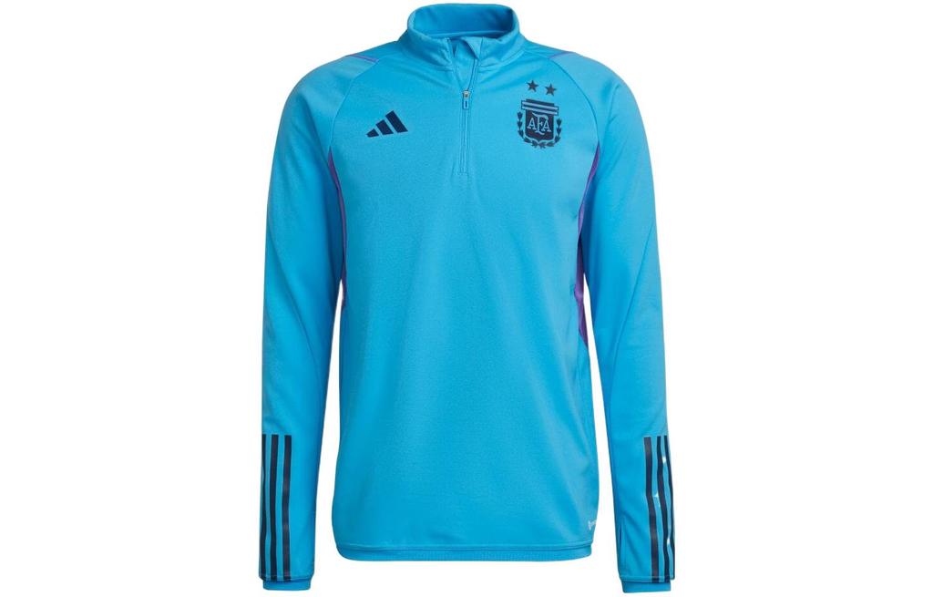 adidas Argentina Sweatshirts Men's Blue Crew Neck Moderate Regular HF3916
