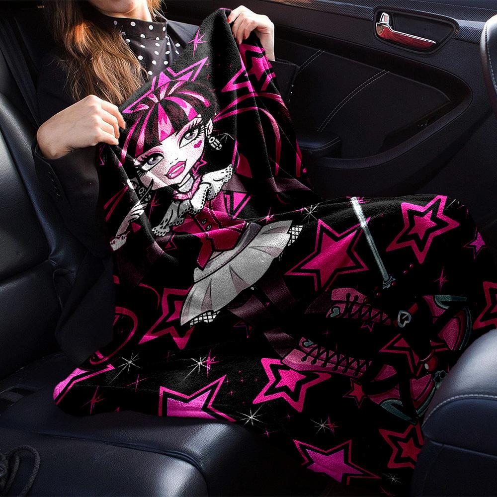 1 Stück Gotisch, Glamourös, Monster High Digitaldruck Flanelldecke, Superweiche Plüsch-Bettdecke, Vielseitige Steppdecke für Sofa, Bett, Büro