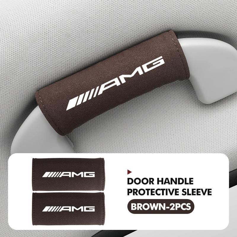 BLZ3   2pcs Car Roof Armrest Pull Cover Handle Gloves Protection For Mercedes Benz AMG C180 C300 W124 W176 W177 C200 C260 GLC CLE CLA