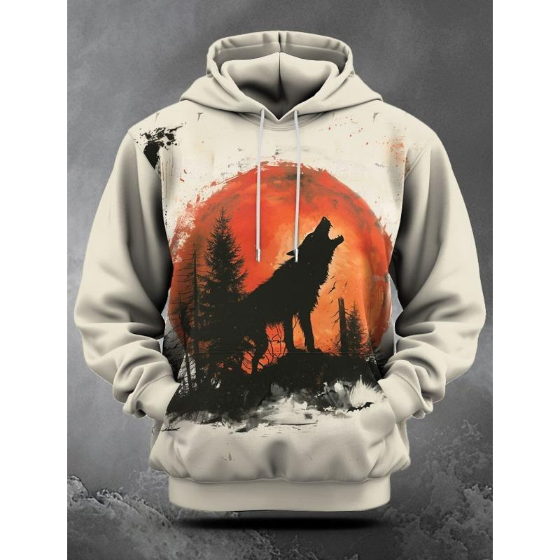 Halloween Men's Graphic Hoodie Pumpkin Prints Classic Casual 3D Pullover Holiday Going Out Hoodies Thin Style Long Sleeve Hooded