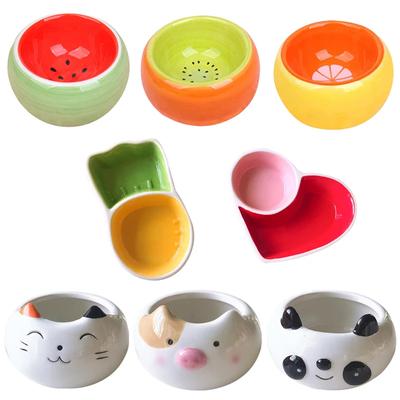 Keramik-Futternapf für Hamster, Futternapf für Kleintiere, Wasser- und Futternapf für Rennmäuse, Chinchillas, Ratten, Frettchen, Igel