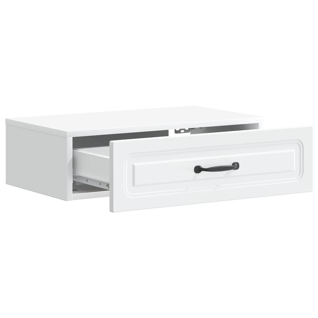Wall Mounted Side Table White 59 x 34.5 x 17 cm