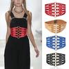 Sexy Fashion Retro Hollow Tangerine Ultra-wide Girdle Black Luxurious Woman Leather One Size Corset Women's Top Corset