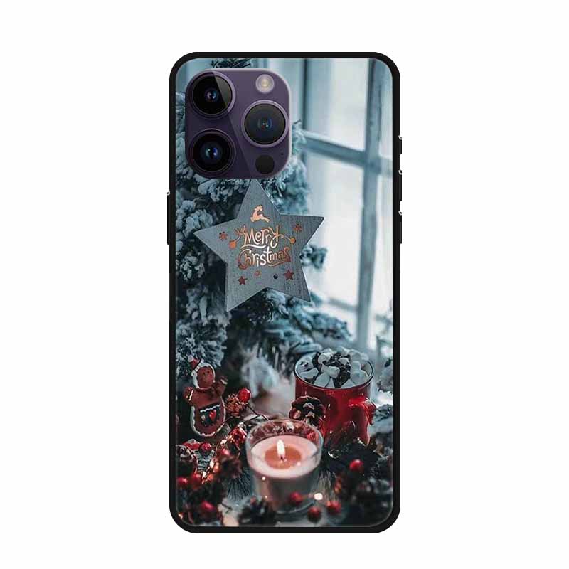 Christmas Case For iPhone 15 Pro Max Cover iPhone 15 Plus Lovely Soft Silicone TPU Back Phone Case For iPhone 15 Pro Cover Coque